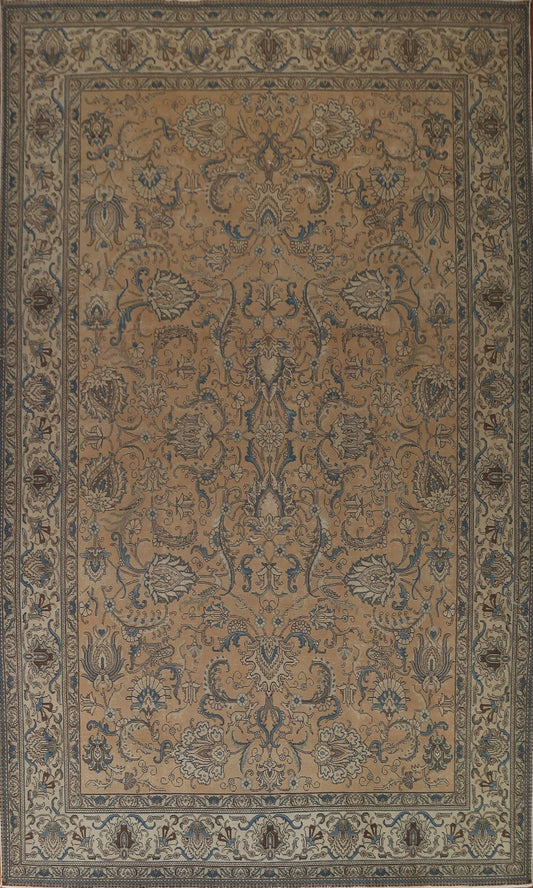 Distressed Tabriz Persian Large Area Rug 10x14