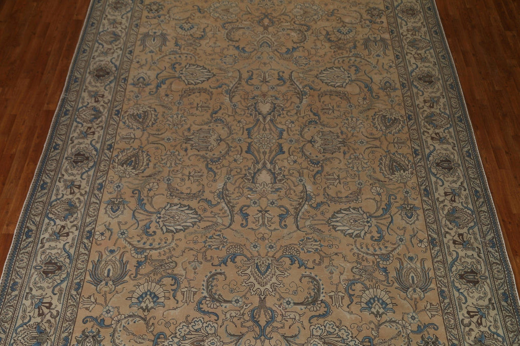 Distressed Tabriz Persian Large Area Rug 10x14