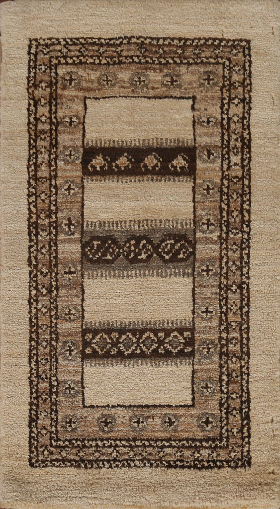 Foyer Size Gabbeh Kashkoli Oriental Rug 1x3