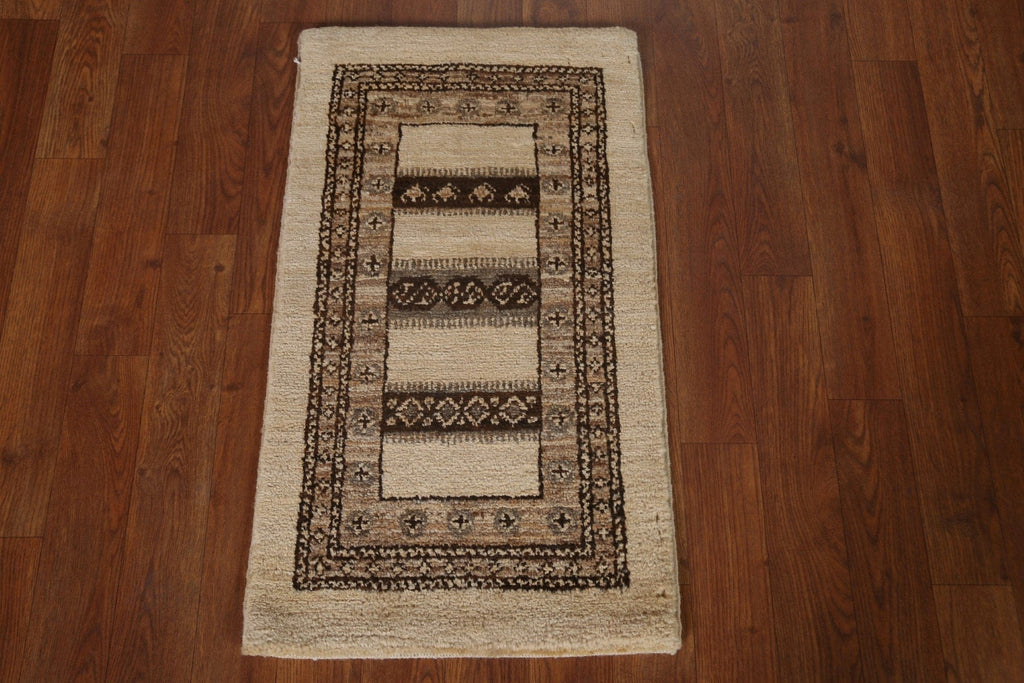 Foyer Size Gabbeh Kashkoli Oriental Rug 1x3