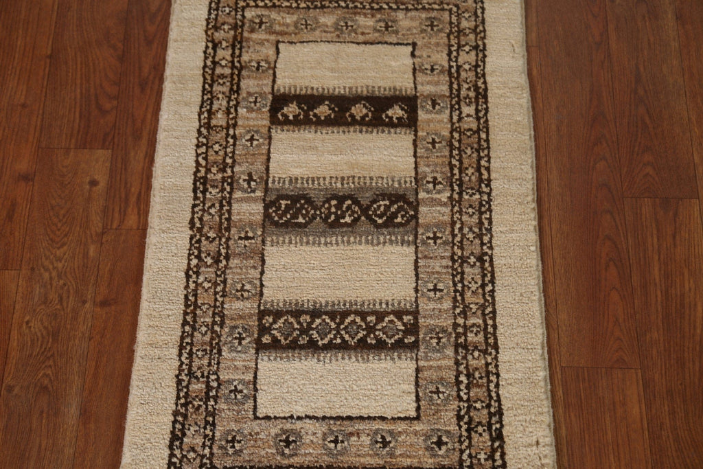 Foyer Size Gabbeh Kashkoli Oriental Rug 1x3