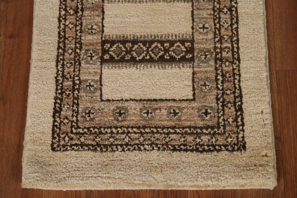 Foyer Size Gabbeh Kashkoli Oriental Rug 1x3