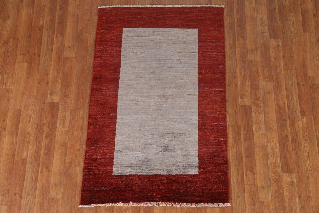 Bordered Gabbeh Kashkoli Oriental Rug 3x5