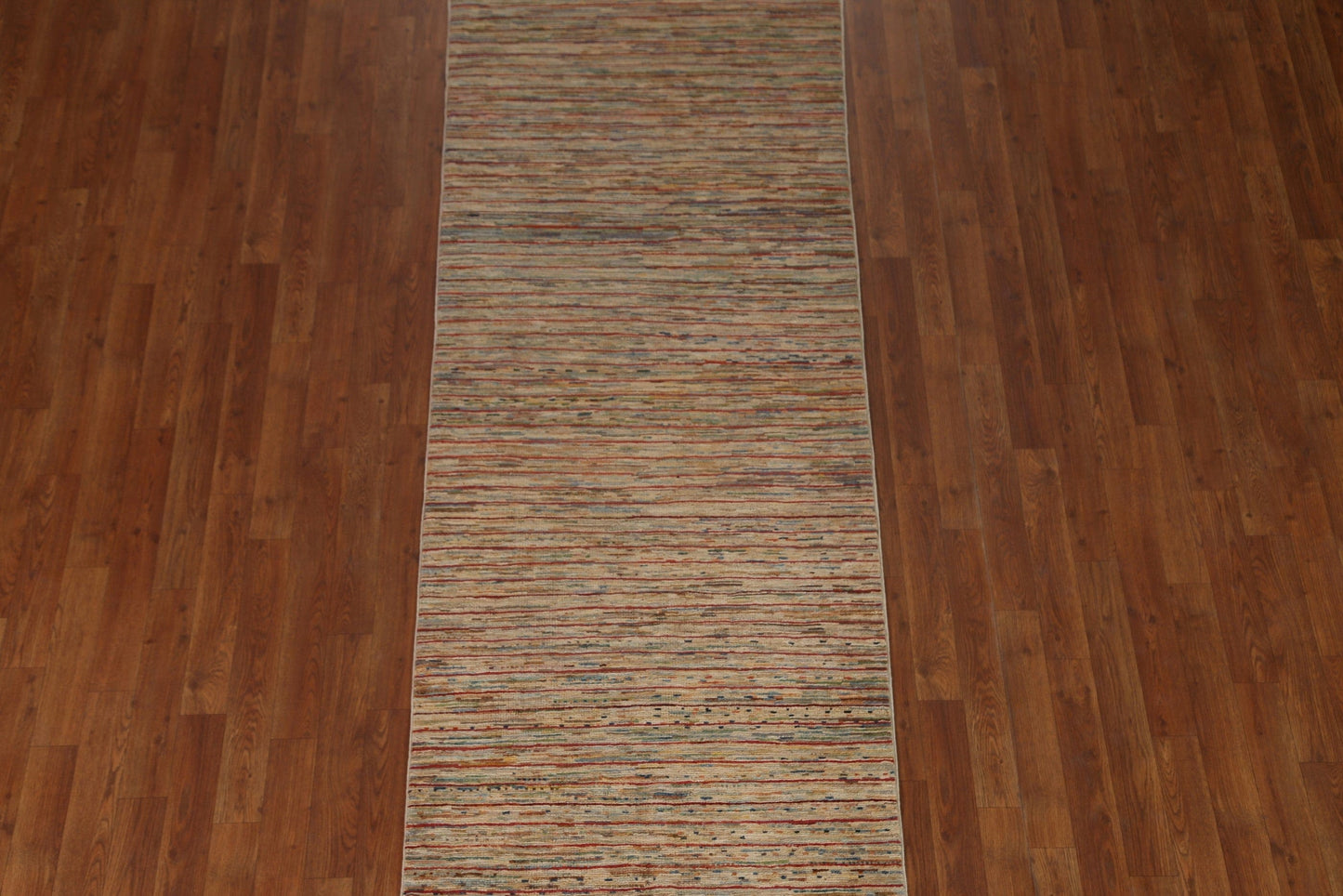 Striped Gabbeh Kashkoli Oriental Runner Rug 3x9