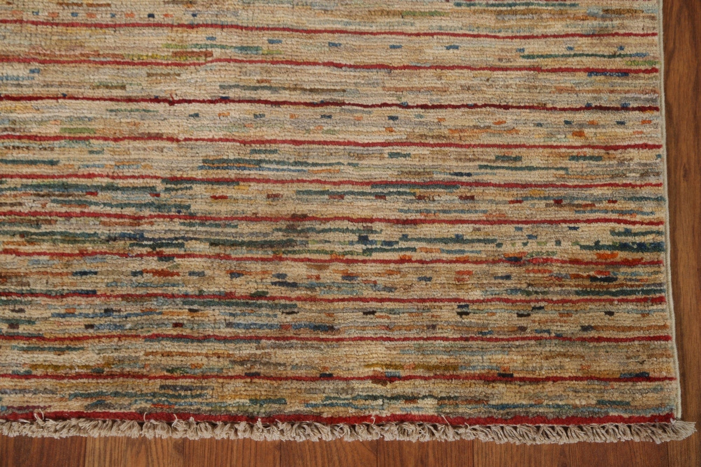 Striped Gabbeh Kashkoli Oriental Runner Rug 3x9