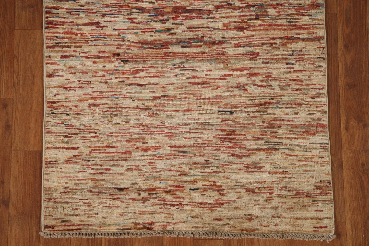 All-Over Gabbeh Kashkoli Striped Runner Rug 3x8