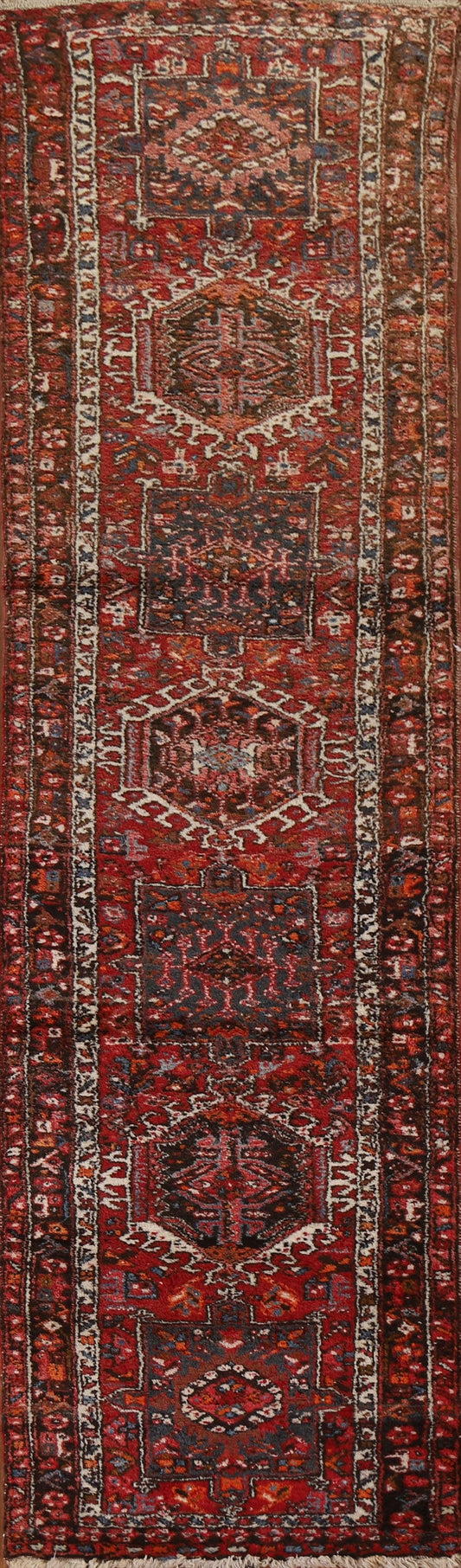 Tribal Gharajeh Persian Runner Rug 3x11