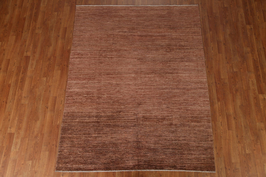 Copper Color Gabbeh Kashkoli Oriental Rug 6x7