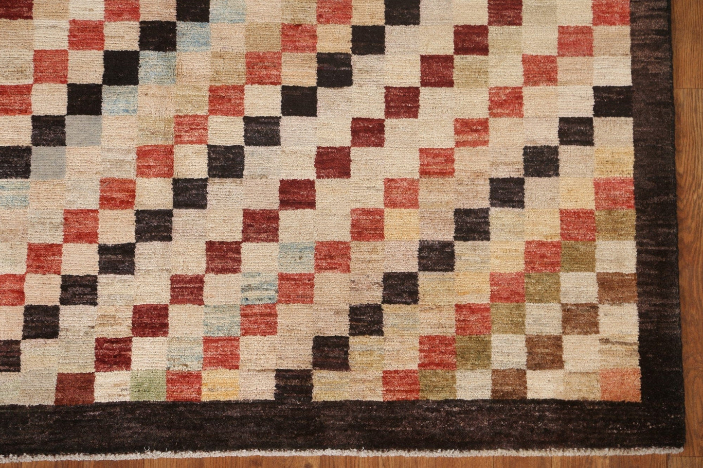 Checkered Gabbeh Kashkoli Oriental Area Rug 5x6