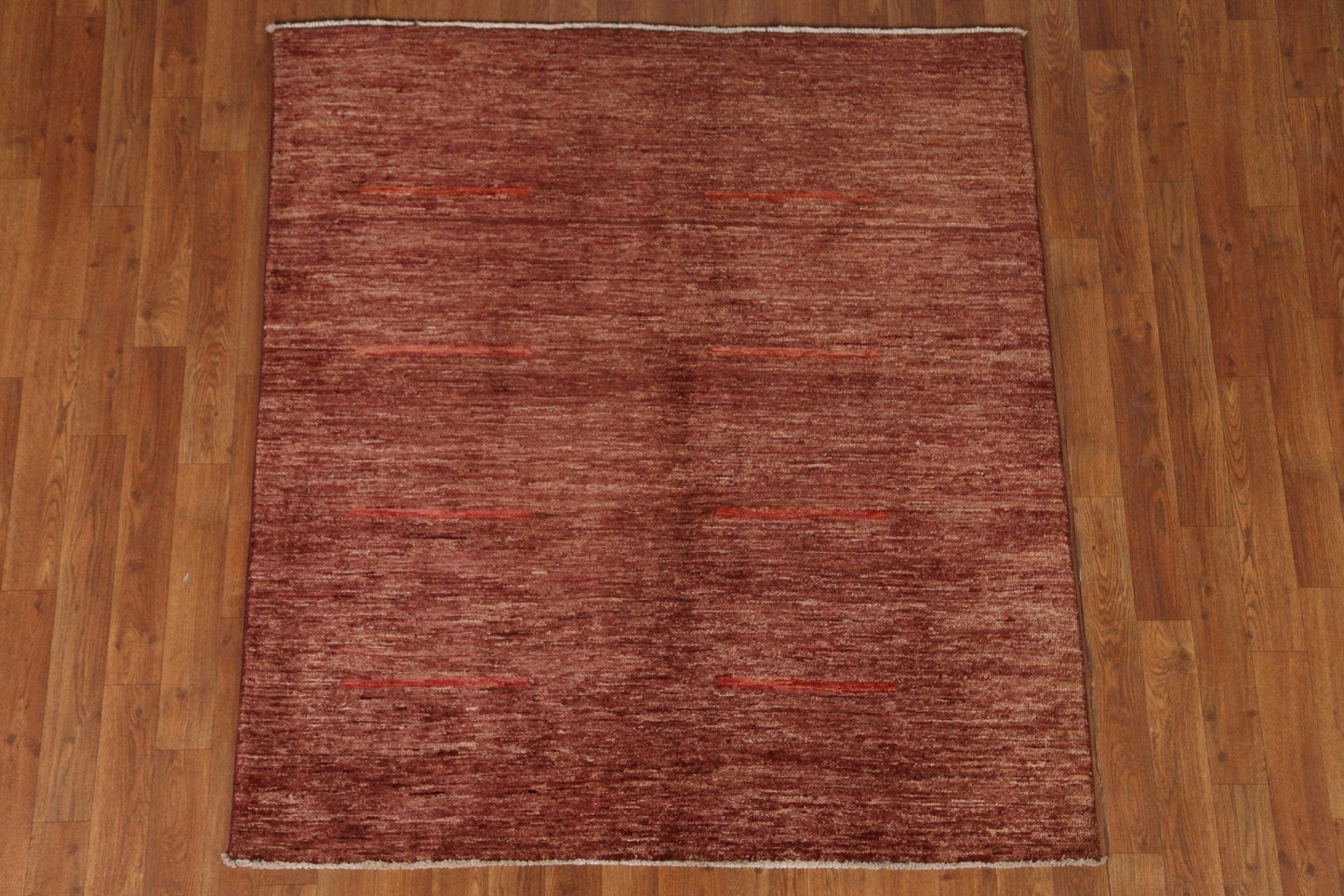 Copper Color Gabbeh Kashkoli Area Rug 4x5