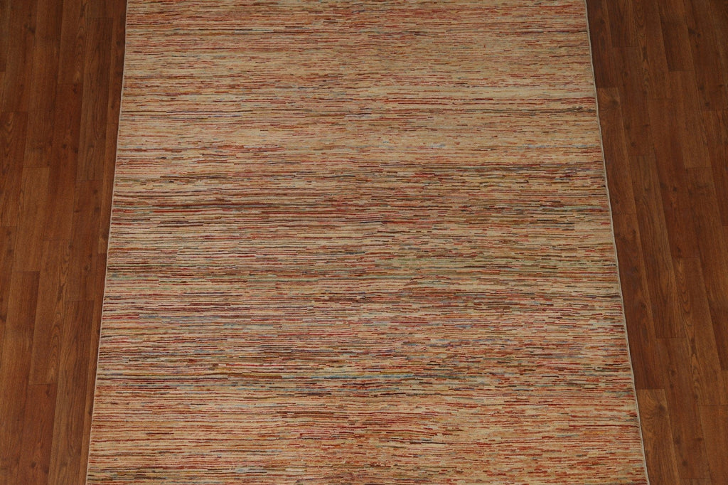 Striped Gabbeh Kashkoli Oriental Area Rug 5x6