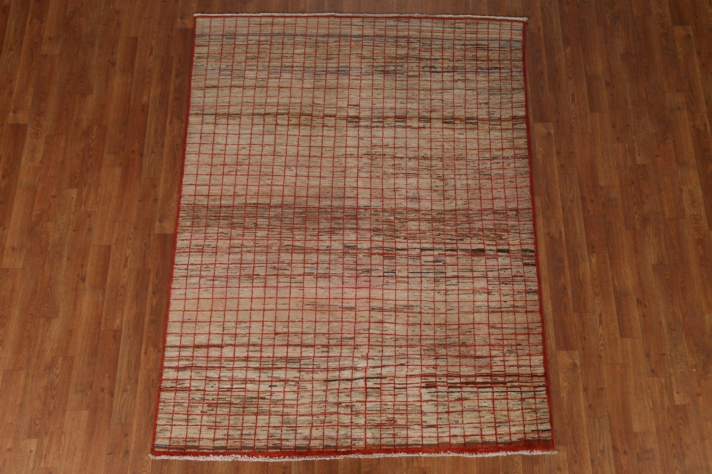 Checkered Gabbeh Kashkoli Area Rug 5x6