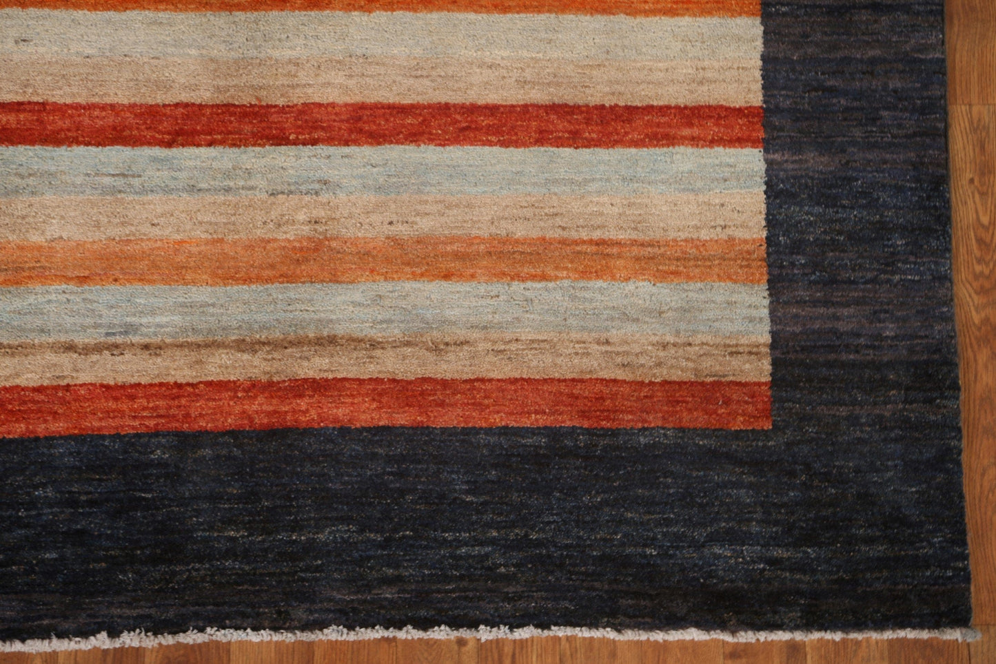 Striped Gabbeh Kashkoli Modern Area Rug 5x7