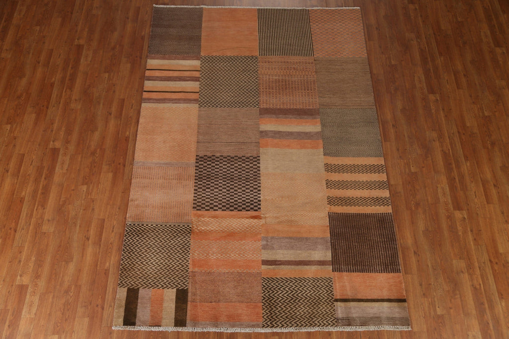 Geometric Gabbeh Kashkoli Modern Area Rug 6x9