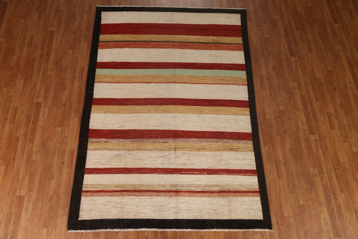 Contemporary Gabbeh Kashkoli Wool Area Rug 6x9