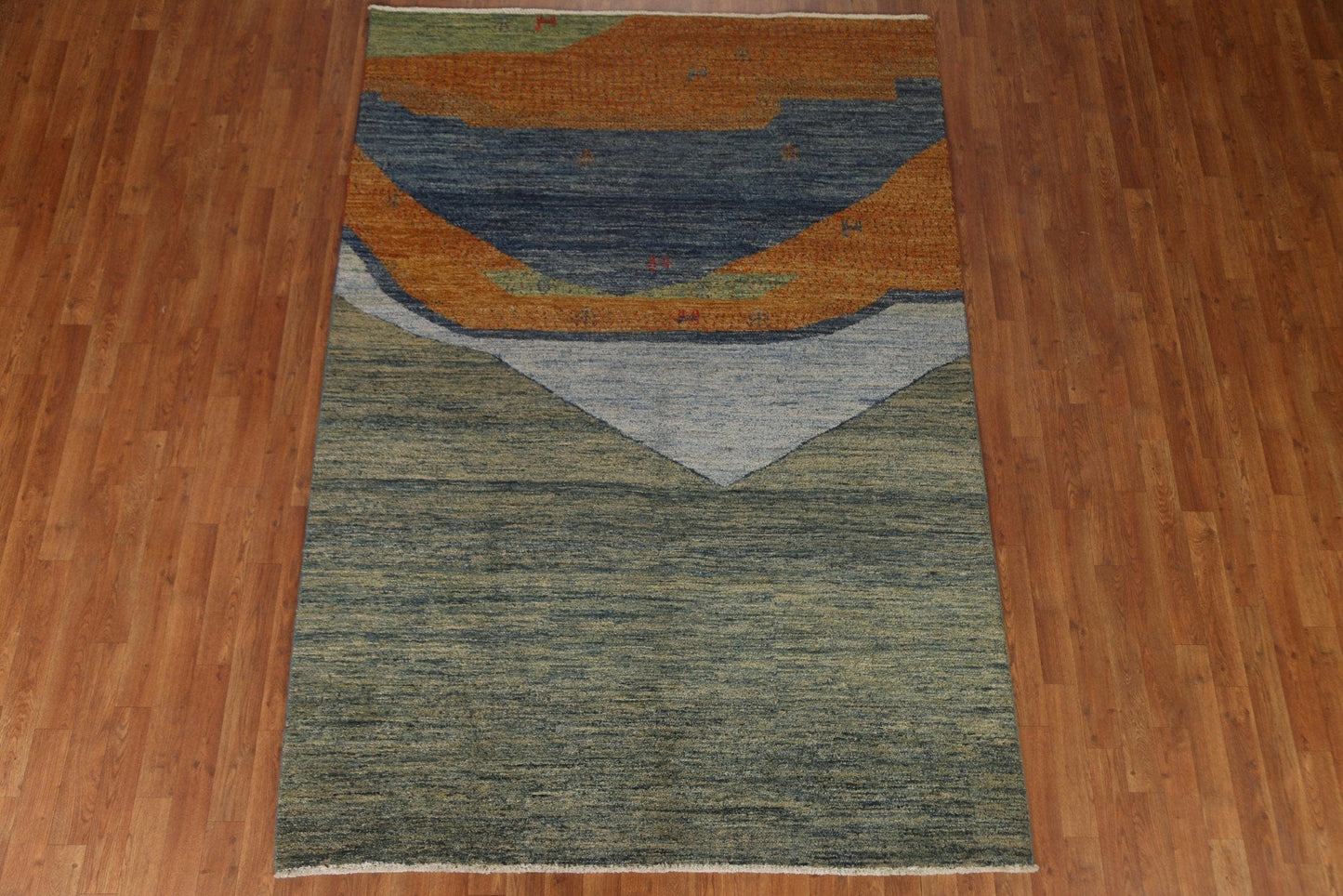 Hand-Knotted Wool Gabbeh Kashkoli Area Rug 6x8