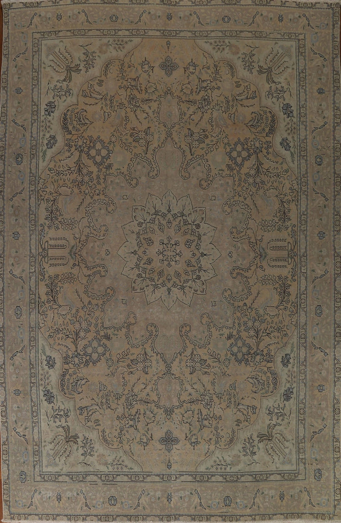 Distressed Tabriz Persian Area Rug 10x12