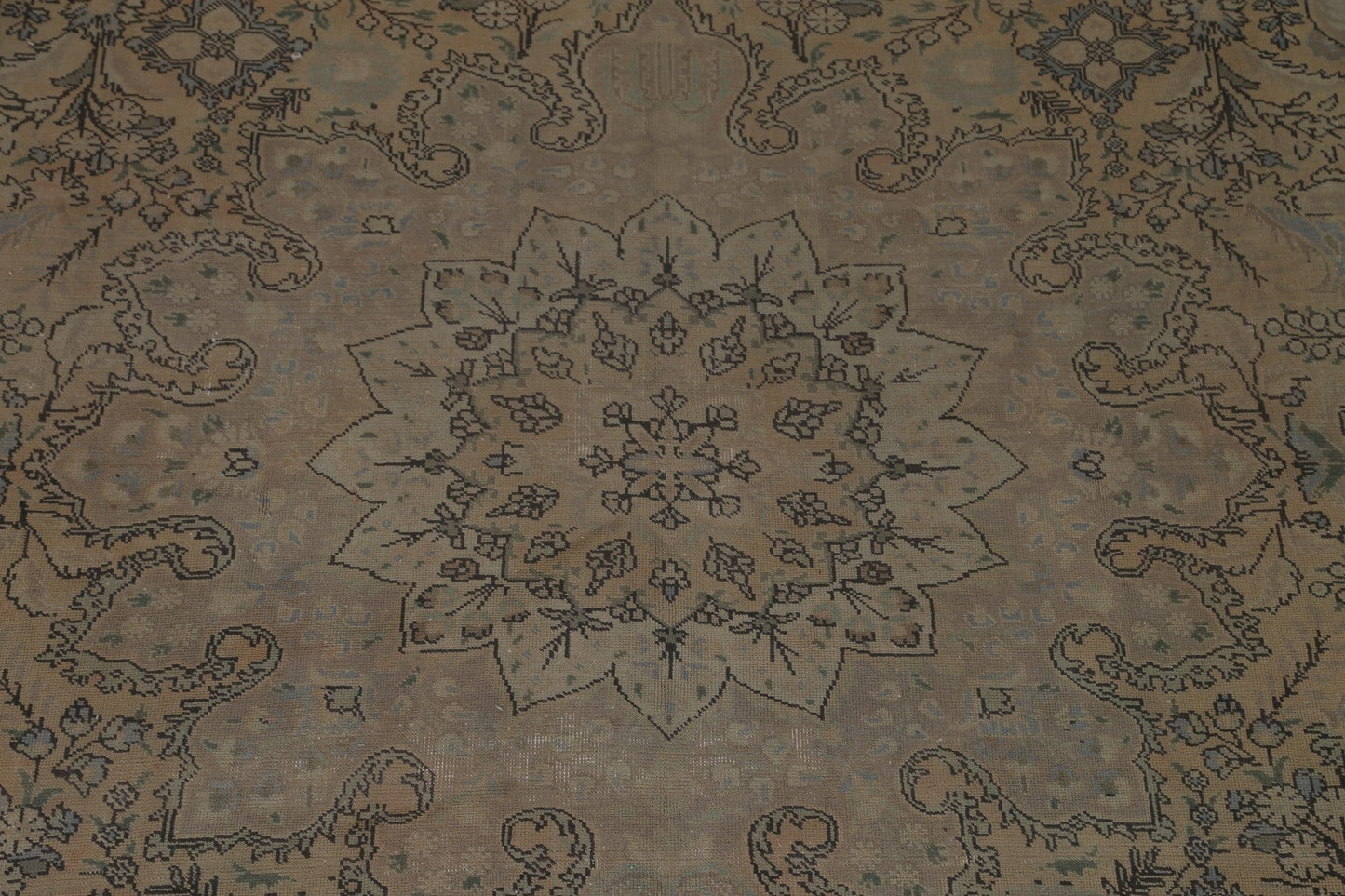 Distressed Tabriz Persian Area Rug 10x12