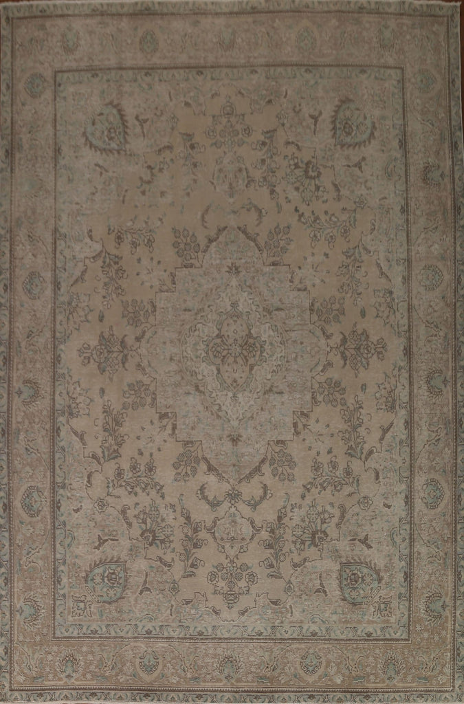 Distressed Tabriz Persian Area Rug 10x12