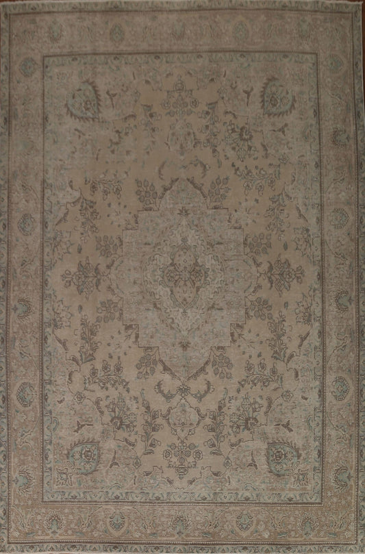 Distressed Tabriz Persian Area Rug 10x12