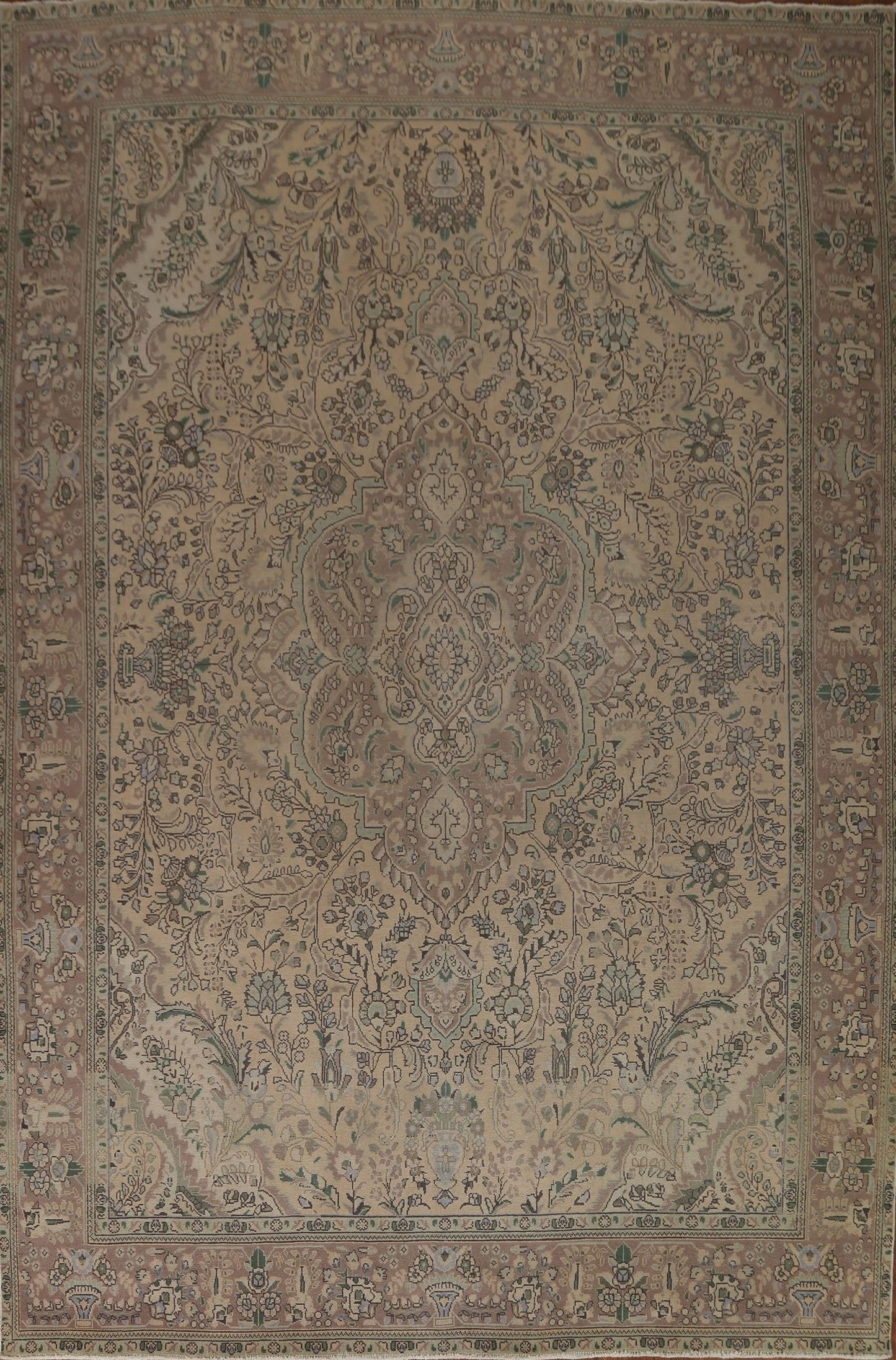 Vintage Distressed Tabriz Persian Area Rug 10x12