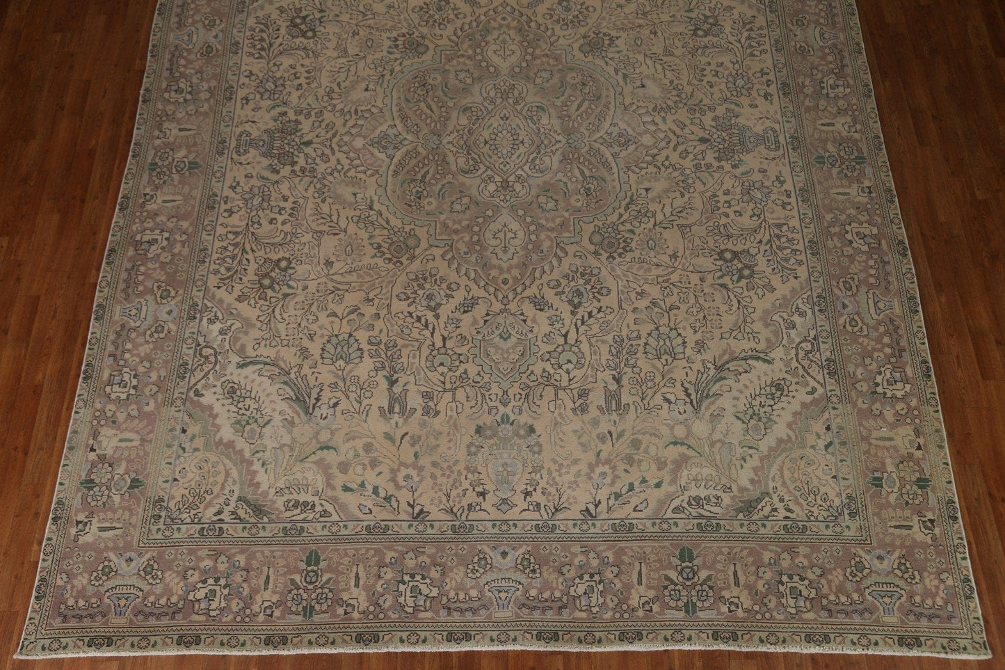 Vintage Distressed Tabriz Persian Area Rug 10x12