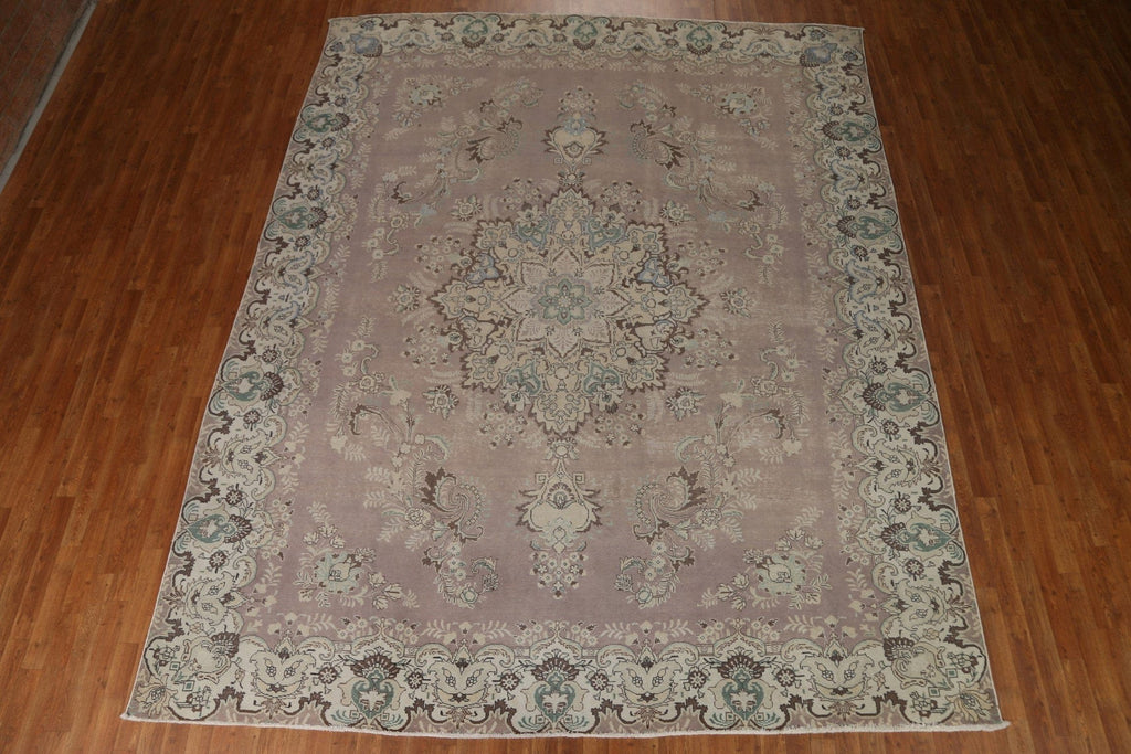 Vintage Wool Tabriz Persian Area Rug 10x12