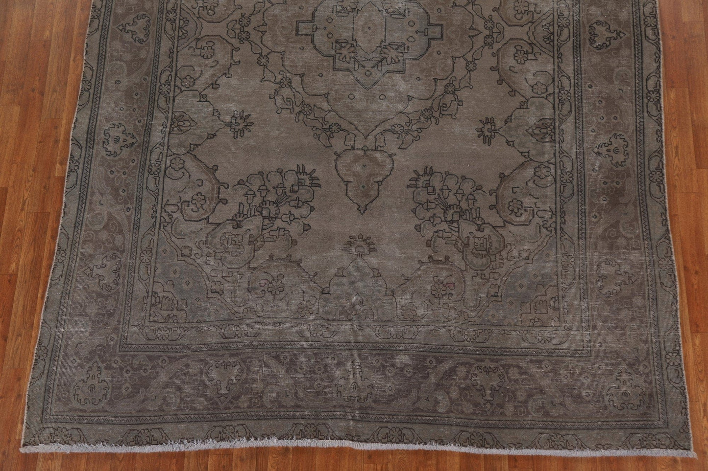 Brown Distressed Tabriz Persian Area Rug 8x11