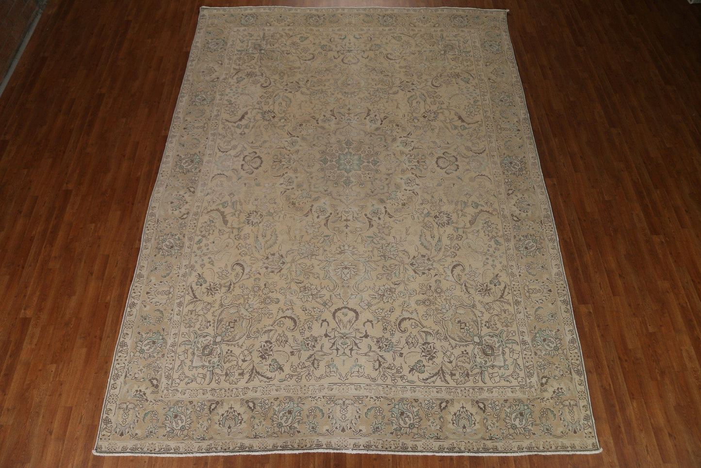 Distressed Wool Tabriz Persian Area Rug 9x13