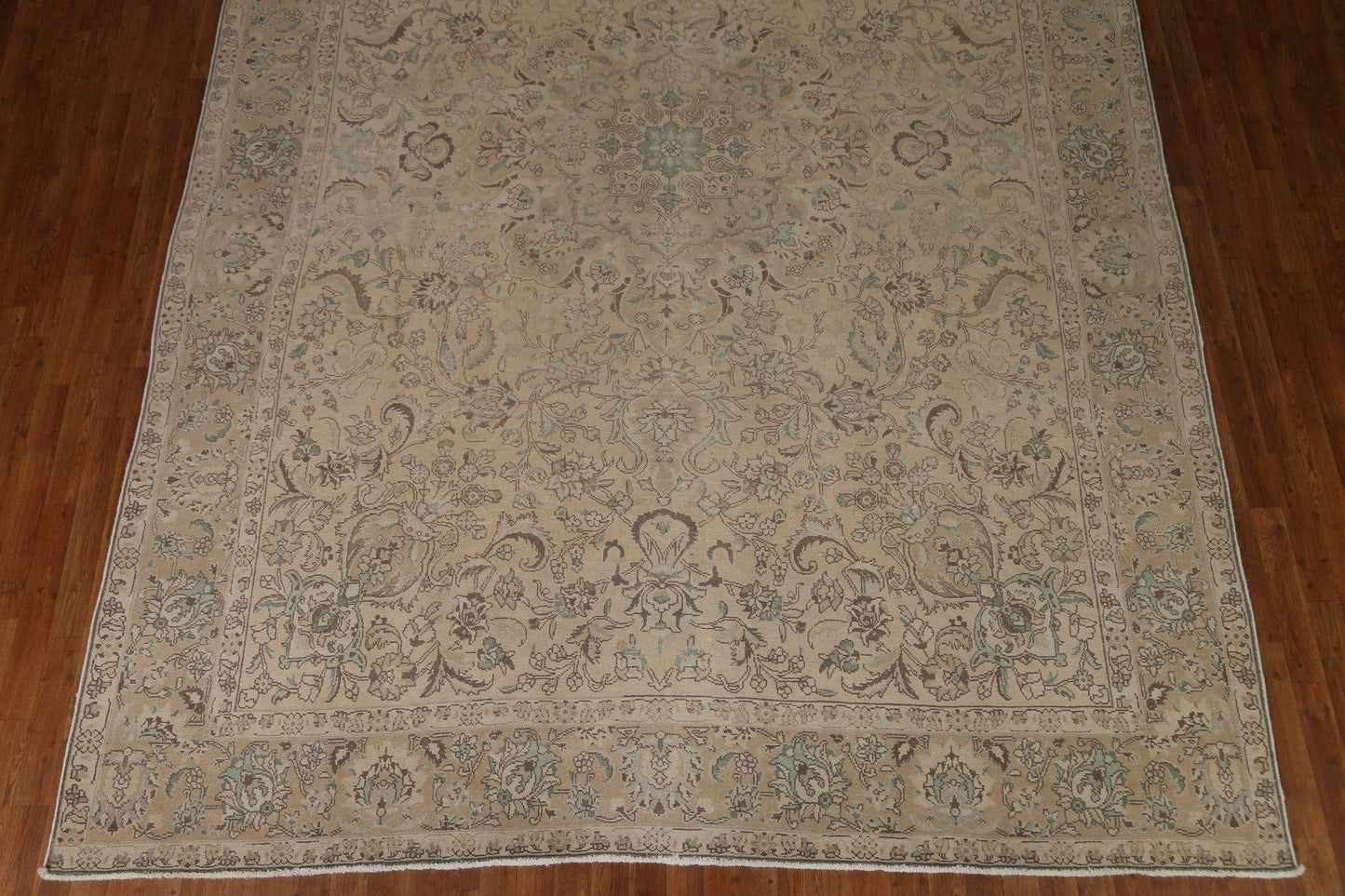 Distressed Wool Tabriz Persian Area Rug 9x13