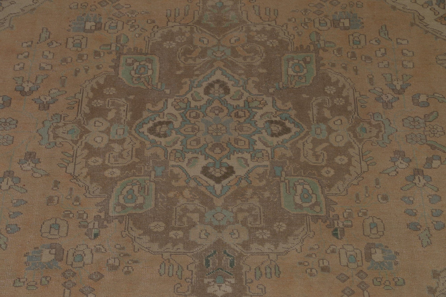 Distressed Wool Tabriz Persian Area Rug 9x12