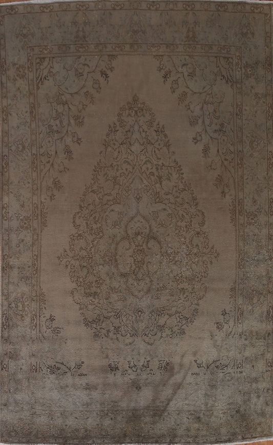 Distressed Tabriz Persian Area Rug 7x10