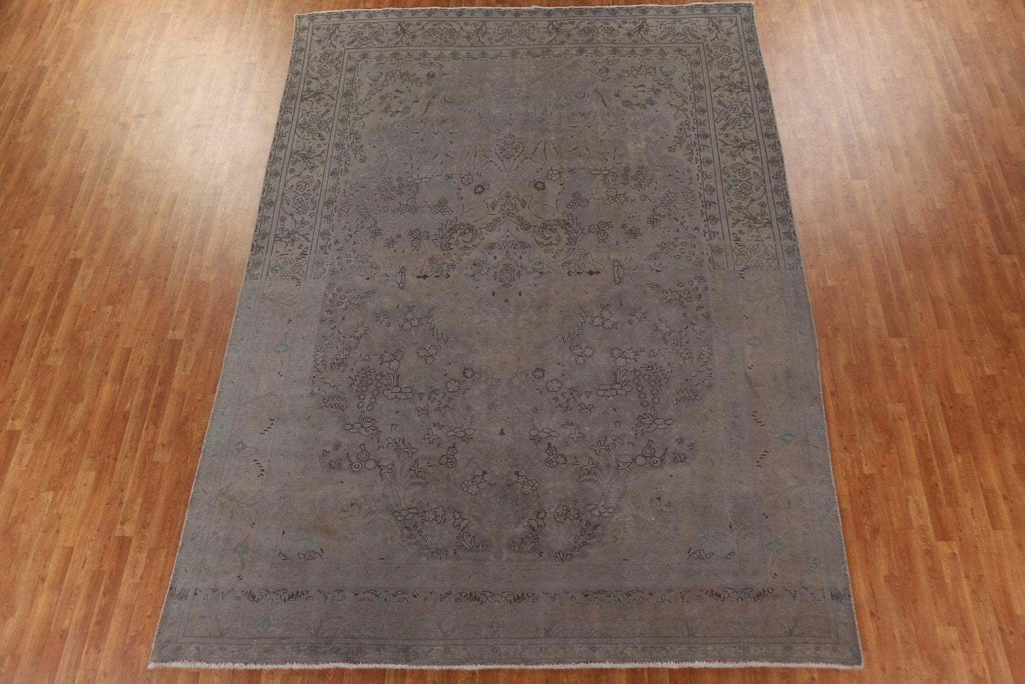 Vintage Distressed Tabriz Persian Area Rug 9x13