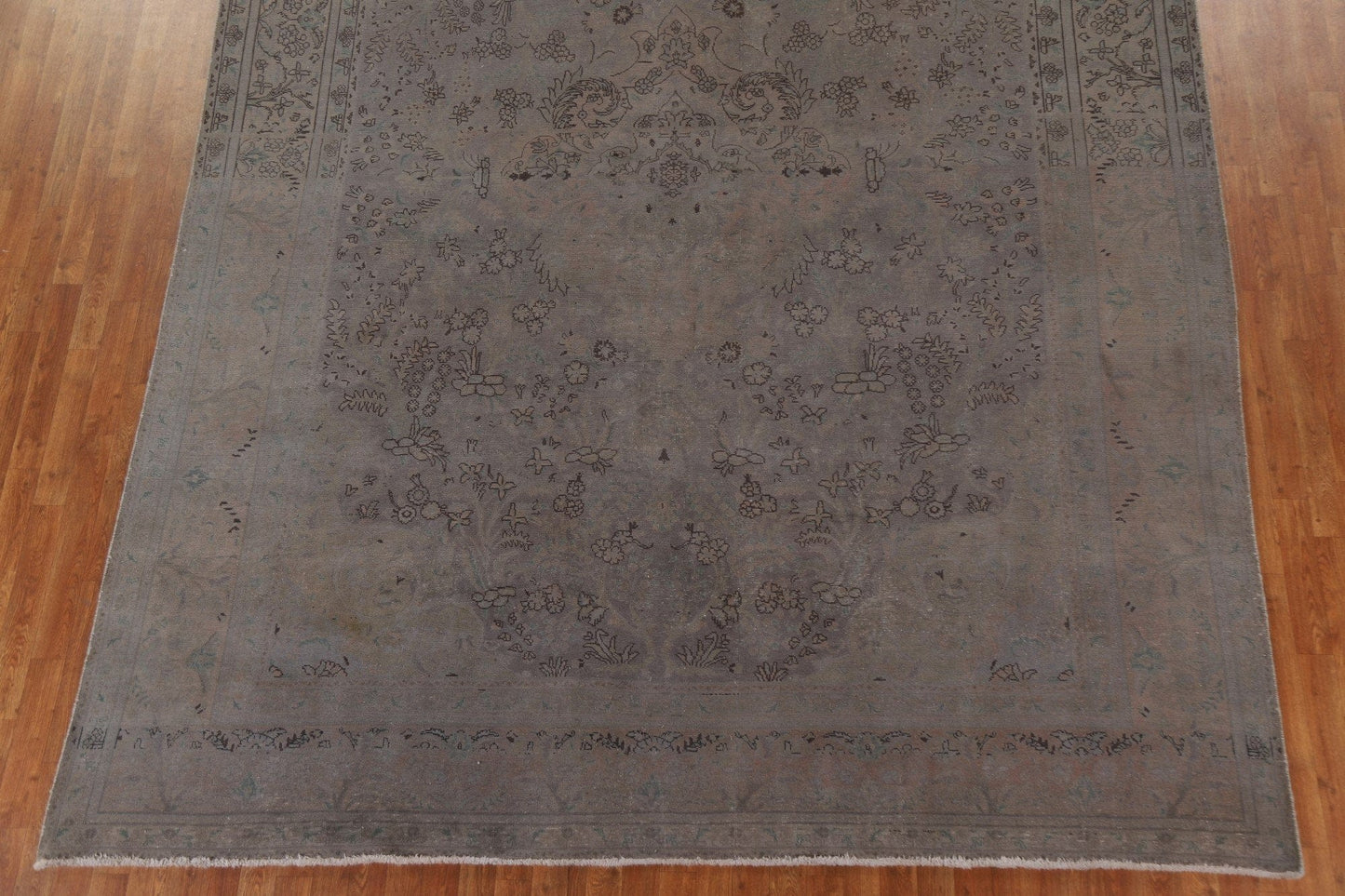 Vintage Distressed Tabriz Persian Area Rug 9x13