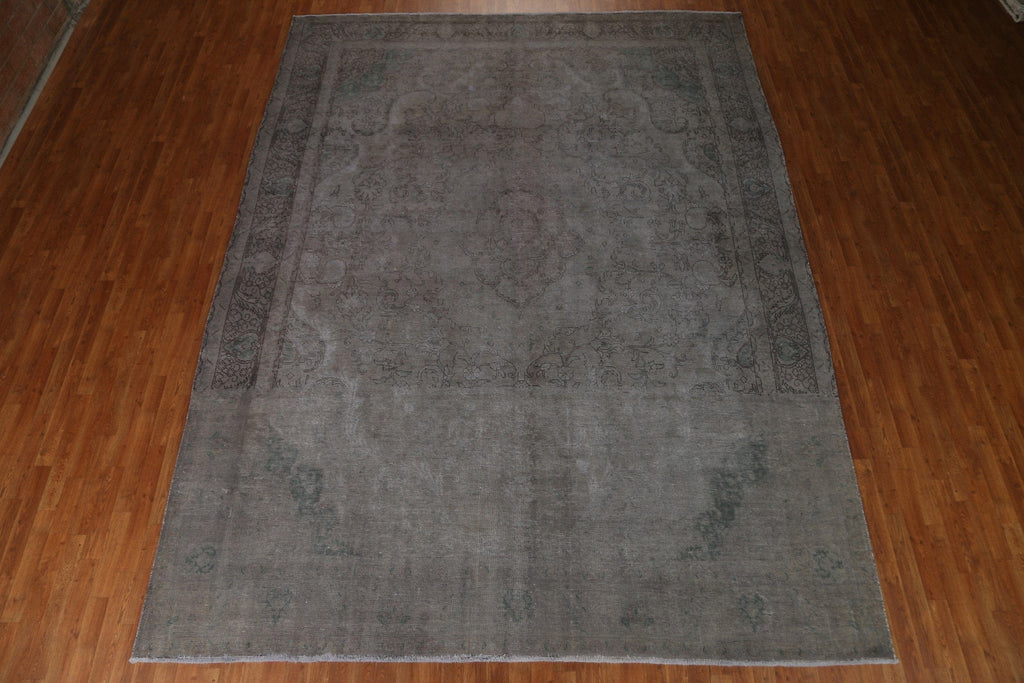 Distressed Over-Dyed Tabriz Persian Area Rug 10x13