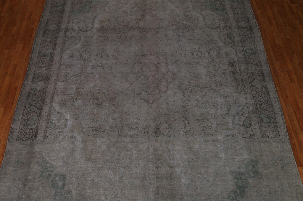 Distressed Over-Dyed Tabriz Persian Area Rug 10x13