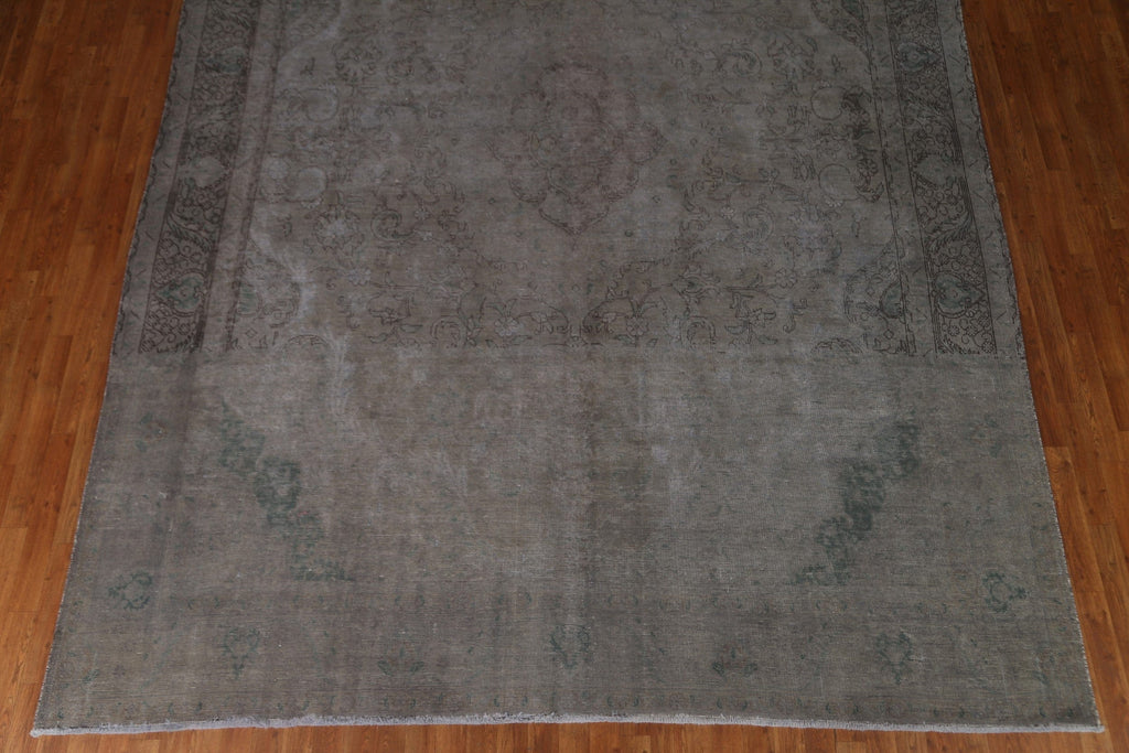 Distressed Over-Dyed Tabriz Persian Area Rug 10x13