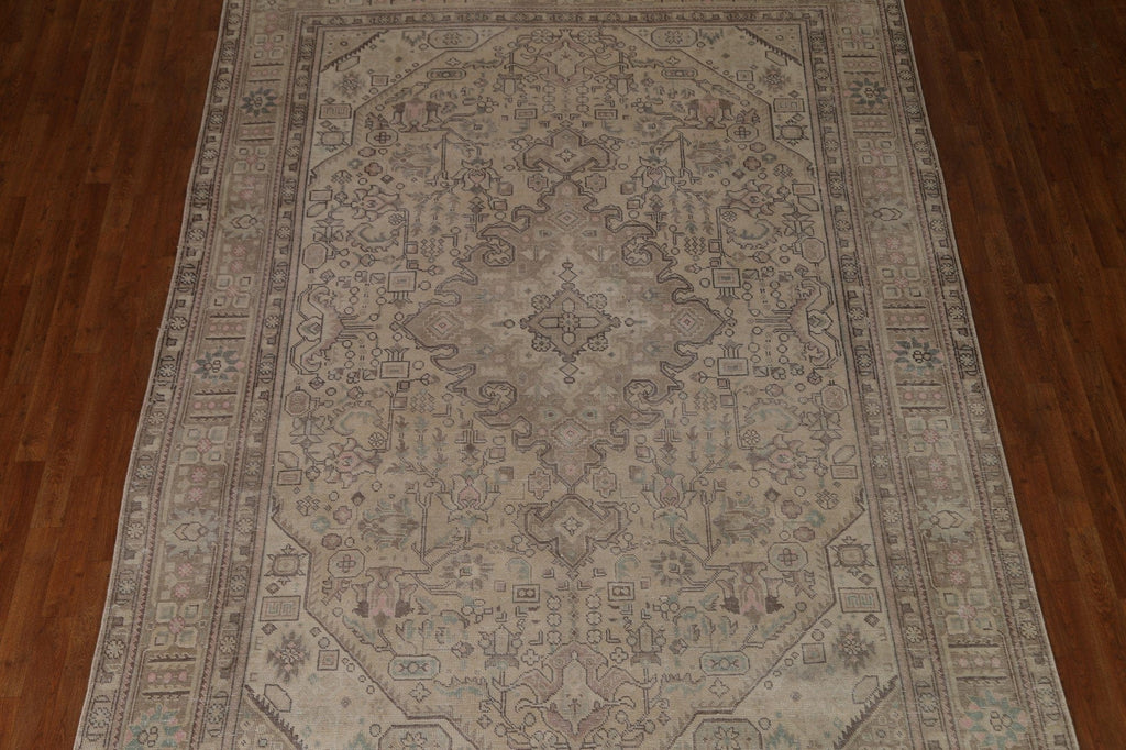 Distressed Tabriz Persian Area Rug 8x11