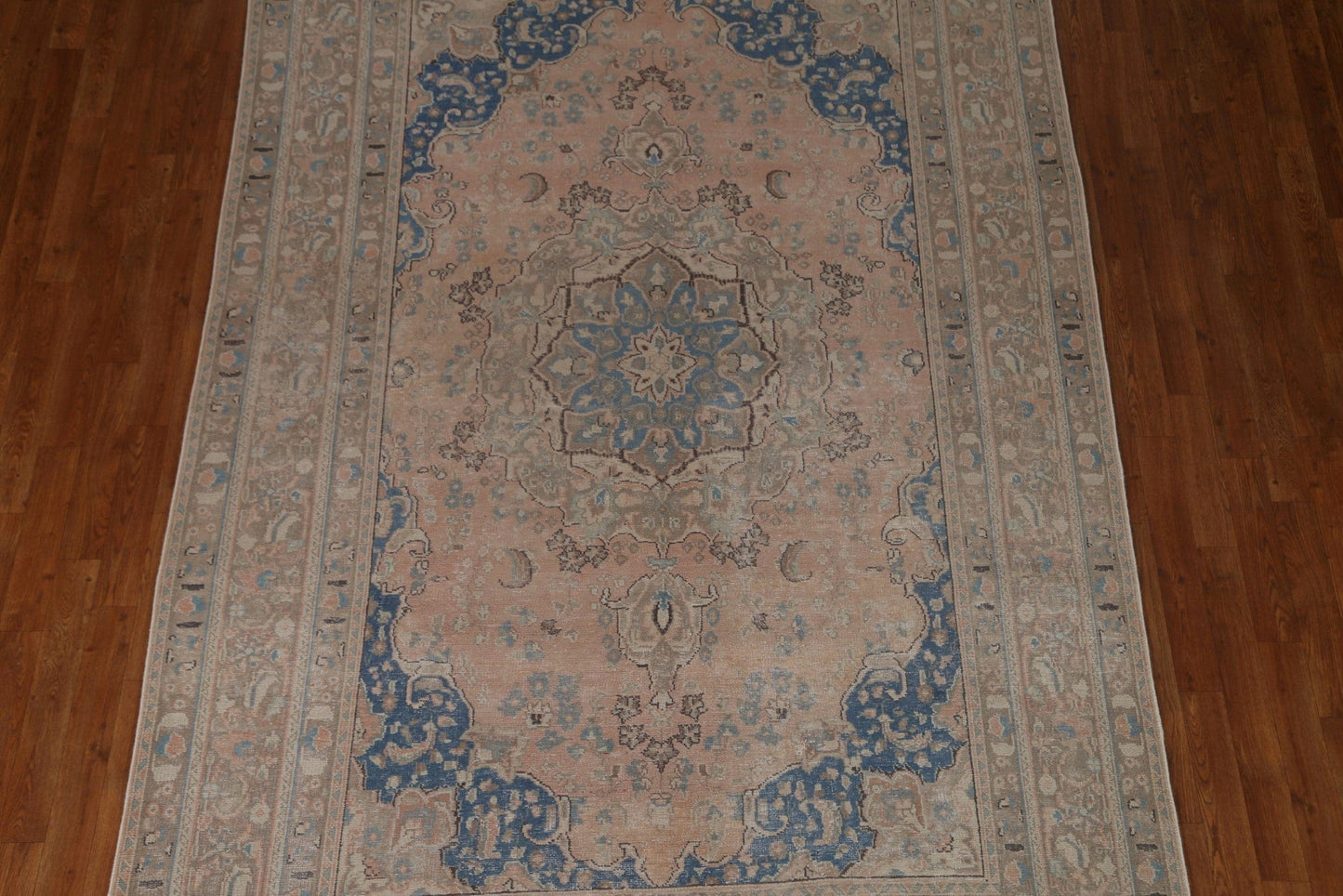 Distressed Mashad Persian Area Rug 6x10