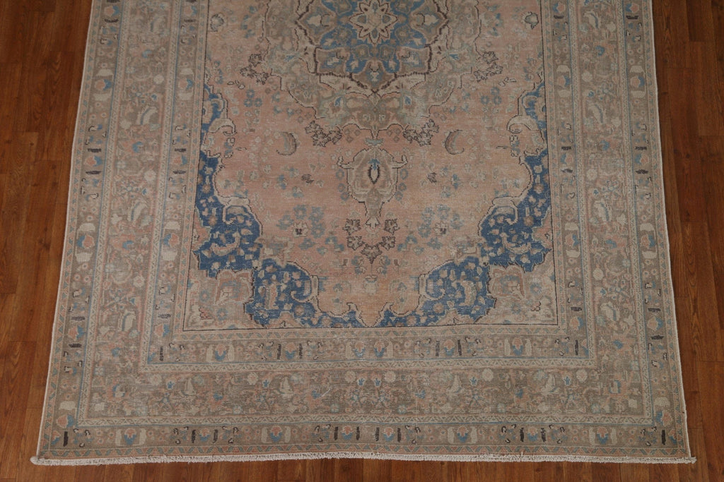 Distressed Mashad Persian Area Rug 6x10