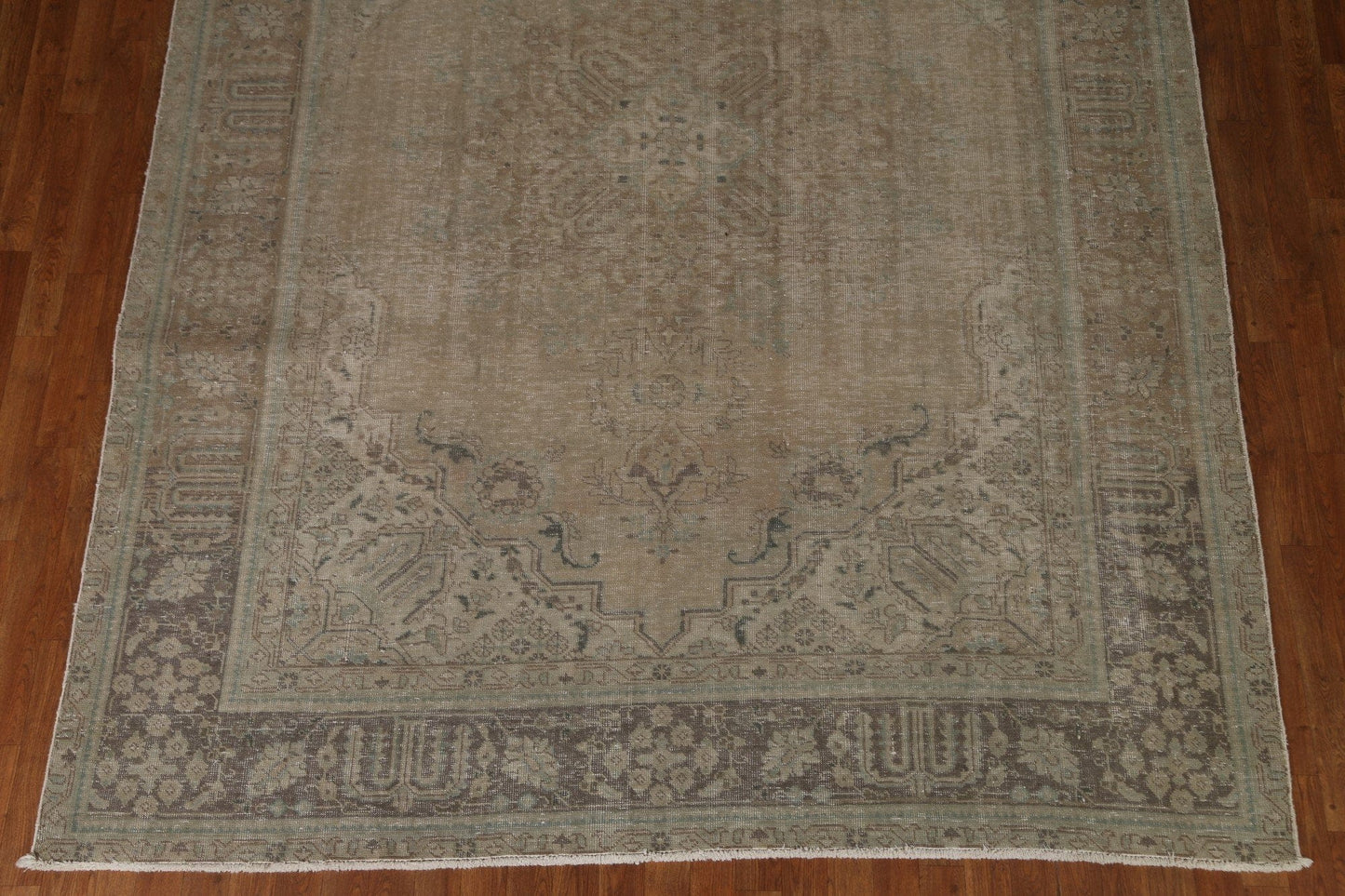 Distressed Wool Tabriz Persian Area Rug 8x11