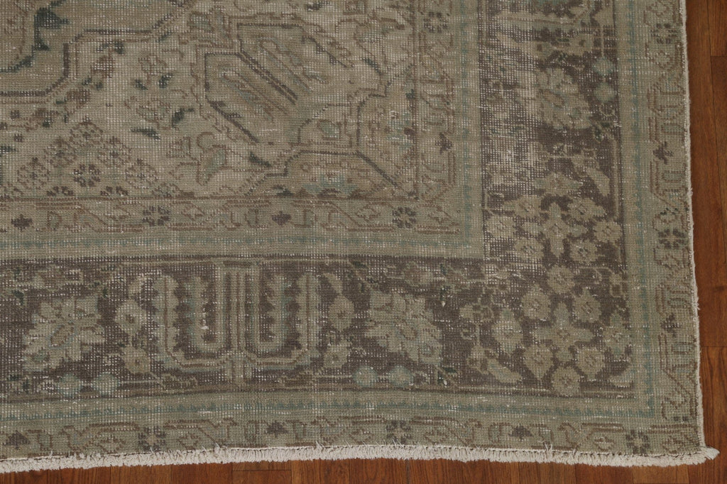 Distressed Wool Tabriz Persian Area Rug 8x11