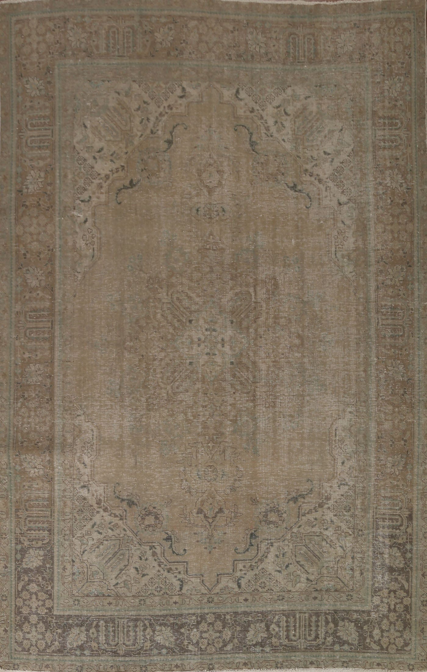 Distressed Wool Tabriz Persian Area Rug 8x11