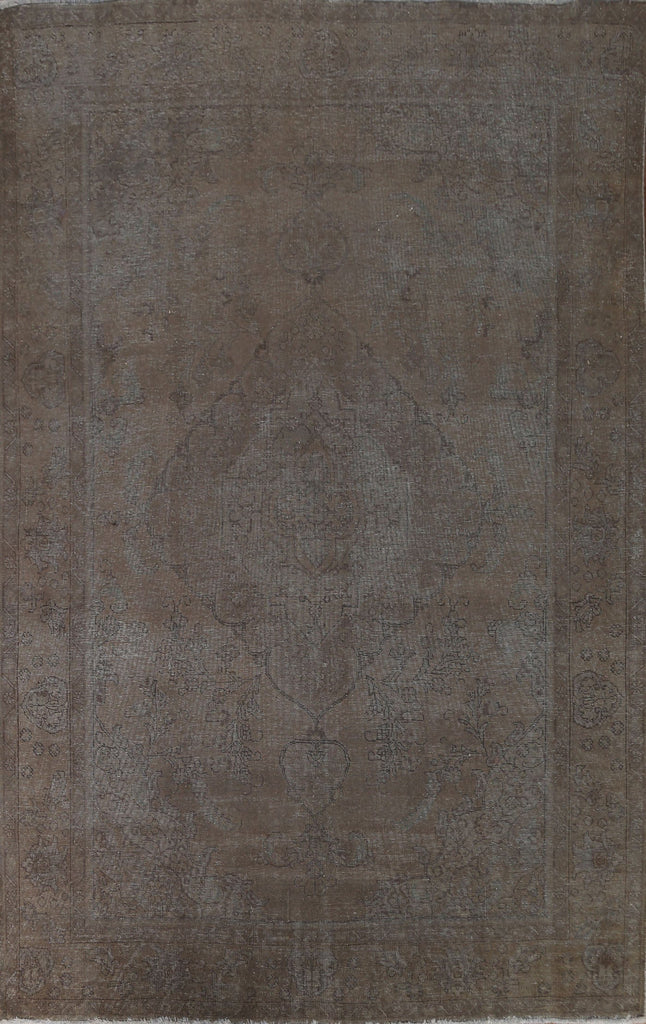 Distressed Over-Dyed Tabriz Persian Area Rug 8x11