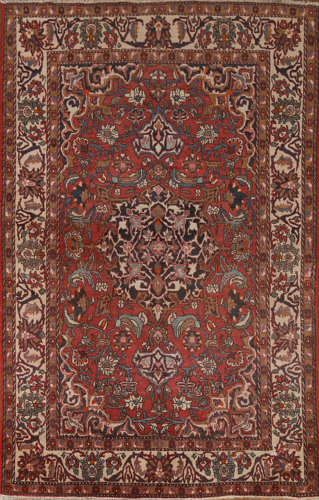 Antique Vegetable Dye Bakhtiari Persian Area Rug 5x7