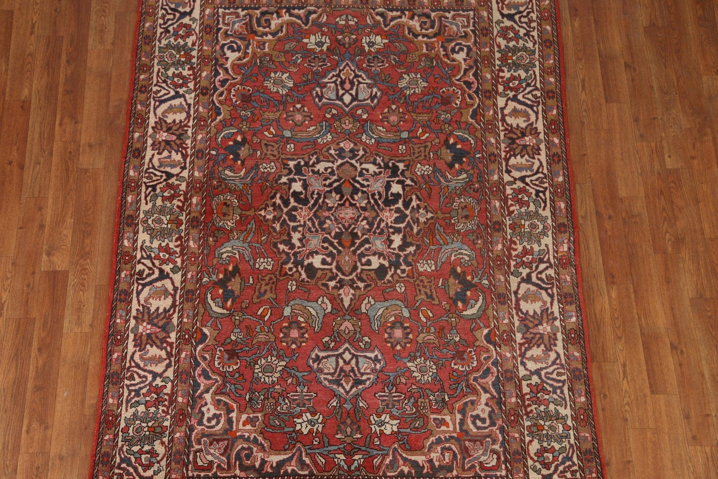 Antique Vegetable Dye Bakhtiari Persian Area Rug 5x7