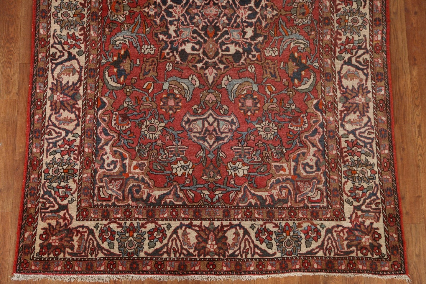 Antique Vegetable Dye Bakhtiari Persian Area Rug 5x7