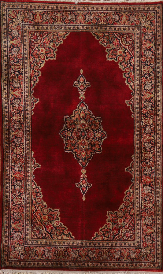 Vintage Red Mahal Persia Area Rug 4x7