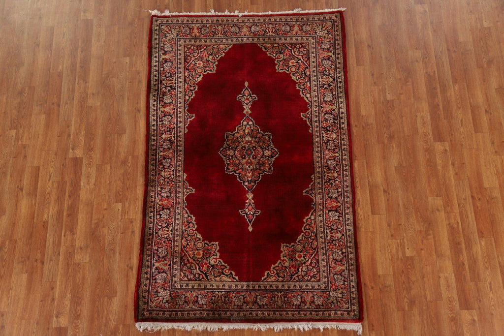 Vintage Red Mahal Persia Area Rug 4x7