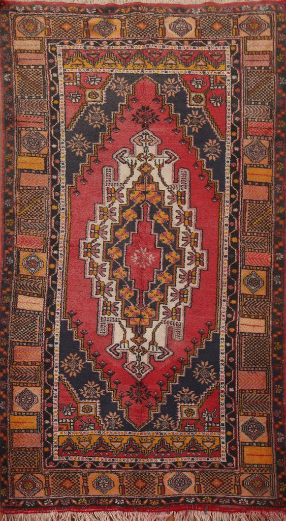 Geometric Anatolian Turkish Area Rug 5x8